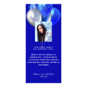 誕生日パーティメ王室のニュー青いバルーンおもしろいファクト ラックカード (正面)