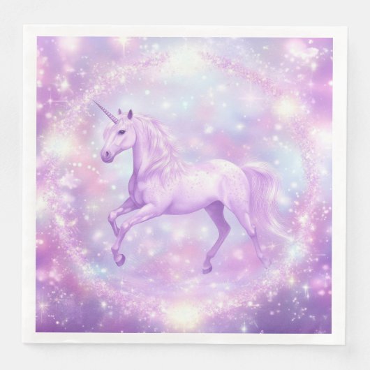 誕生日パーティユニコーンペーパーナプキン (正面)