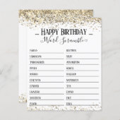 誕生日パーティワードスクランブルゲーム (正面/裏面)