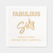 *誕生日パーティーあなたの年齢を満たす#^ 箔ナプキン (正面)