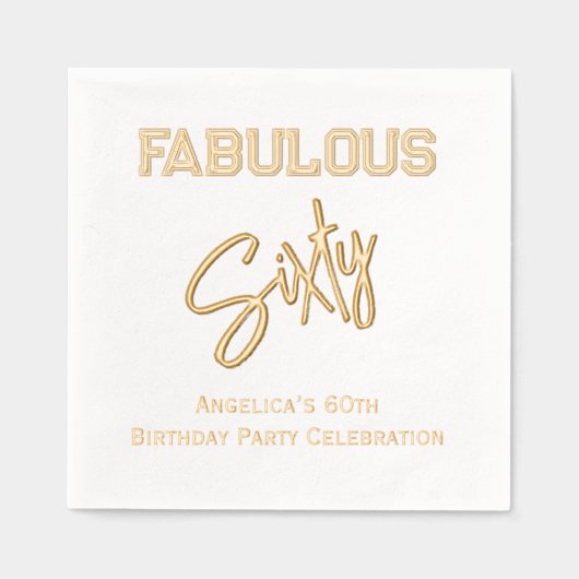 *誕生日パーティーあなたの年齢を満たす#^ 箔ナプキン (正面)