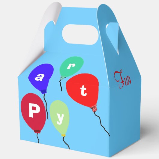 誕生日パーティーおもしろいバルーンありがとう フェイバーボックス (正面)