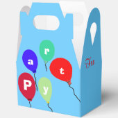 誕生日パーティーおもしろいバルーンありがとう フェイバーボックス (見開き)