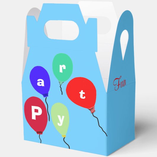 誕生日パーティーおもしろいバルーンありがとう フェイバーボックス (見開き)