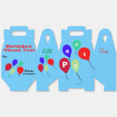 誕生日パーティーおもしろいバルーンありがとう フェイバーボックス (見開き)