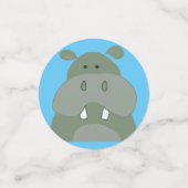 誕生日パーティーおもしろいヒッポ コンフェッティ (スモール正面)