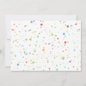 誕生日パーティーお祝いかわいいバルーン紙吹雪 招待状 (裏面)