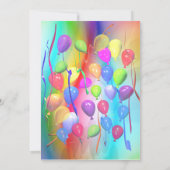 誕生日パーティーお祝いバルーン 招待状 (裏面)