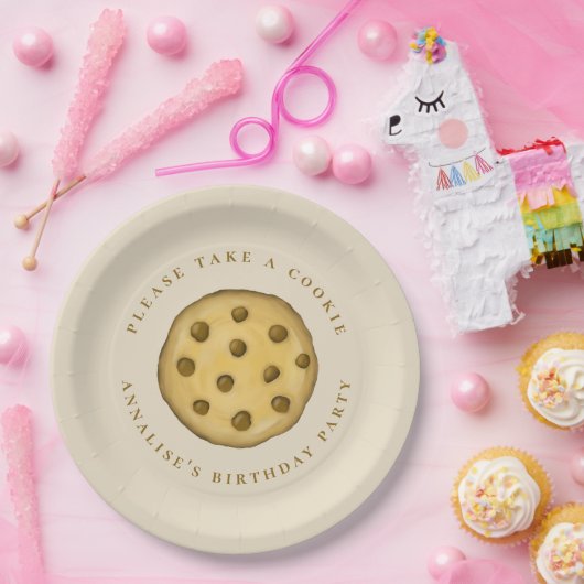 誕生日パーティーかわいいクッキーを取って ペーパープレート (パーティー)