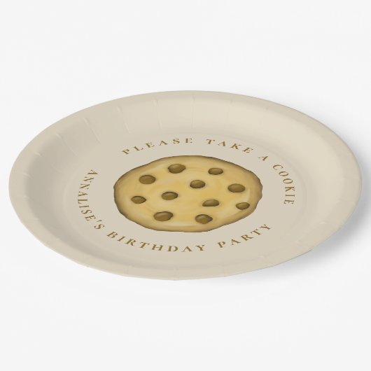 誕生日パーティーかわいいクッキーを取って ペーパープレート (アングル)