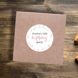 誕生日パーティーかわいいナポリお洒落タン散水 ラウンドシール