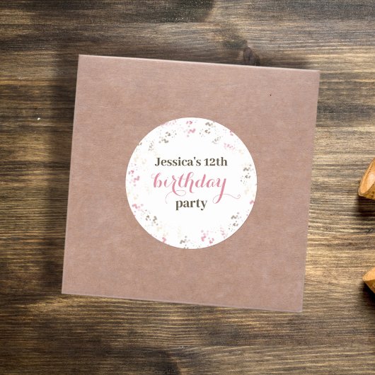 誕生日パーティーかわいいナポリお洒落タン散水 ラウンドシール