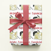 誕生日パーティーかわいい海賊パーソナライズされたたち ラッピングペーパー