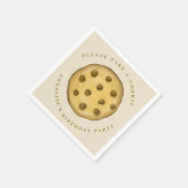 誕生日パーティーかわいいCookieを受け取シンプルる スタンダードカクテルナプキン (角)