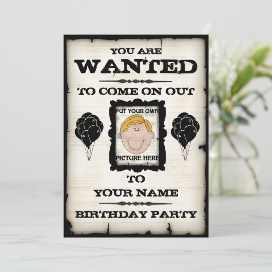誕生日パーティーが指名手配招待状 招待状 (スタンド正面)