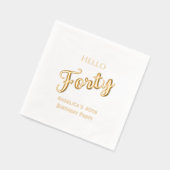 誕生日パーティーが満タンお年を迎える40 箔ナプキン (左)