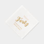 誕生日パーティーが満タンお年を迎える40 箔ナプキン (右)