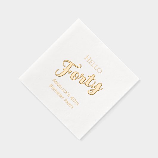 誕生日パーティーが満タンお年を迎える40 箔ナプキン (右)