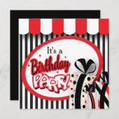 誕生日パーティーだ | 80誕生日 招待状 (正面/裏面)