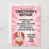 誕生日パーティーでのフ赤と白ットボーイ 招待状 (裏面)