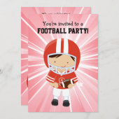 誕生日パーティーでのフ赤と白ットボーイ 招待状 (正面/裏面)