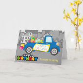 誕生日パーティーでドライブ カード (黄色い花)