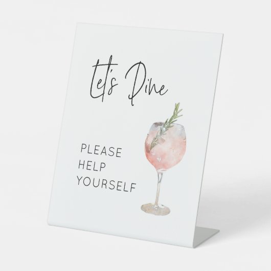 誕生日パーティーでフードサインを食べよう 台座サイン (正面)