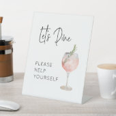 誕生日パーティーでフードサインを食べよう 台座サイン (インサイチュ)