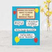 誕生日パーティーで聞きたくないこと カード (黄色い花)