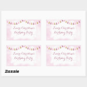 誕生日パーティーにシールを貼る 長方形シール (シート)