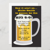 誕生日パーティーのお知らせ(ビール付き) 招待状 (正面/裏面)