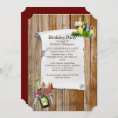 誕生日パーティーのお知らせ 招待状 (正面/裏面)