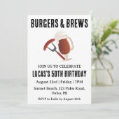 誕生日パーティーのお誘い（ビール＆バーベキュー） 招待状 (スタンド正面)