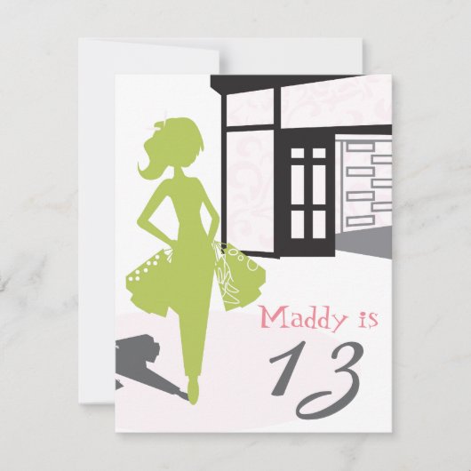 誕生日パーティーのお誘い -  mallでのパーティー 招待状 (正面)