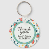 誕生日パーティーのお願いギフトキーチェーンありがとう キーホルダー (正面)