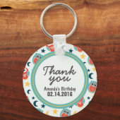 誕生日パーティーのお願いギフトキーチェーンありがとう キーホルダー (正面)