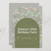 誕生日パーティーのご案内 招待状 (正面/裏面)