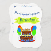 誕生日パーティーのご案内 招待状 (正面/裏面)