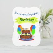 誕生日パーティーのご案内 招待状 (スタンド正面)