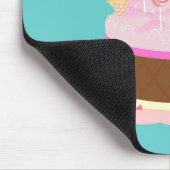 誕生日パーティーのためのキャンディとチョコレートケーキ マウスパッド (コーナー)