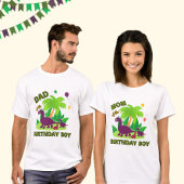 誕生日パーティーのための緑の恐竜 ベビーボディスーツ