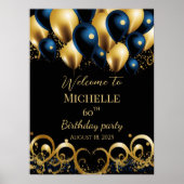 誕生日パーティーのウェルカムサイン ポスター (正面)