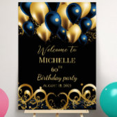 誕生日パーティーのウェルカムサイン ポスター