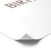 誕生日パーティーのウェルカムサイン | Bohoパンパスグラス ポスター (角)