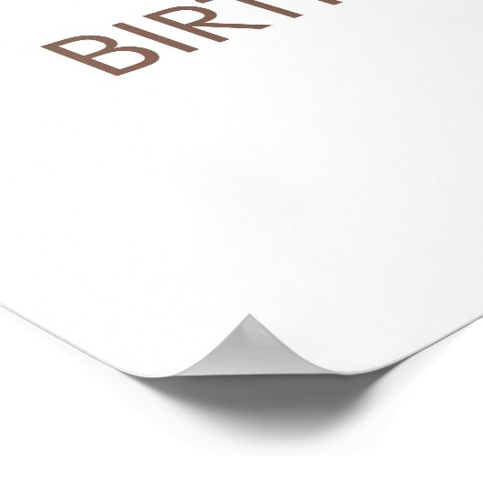 誕生日パーティーのウェルカムサイン | Bohoパンパスグラス ポスター (角)