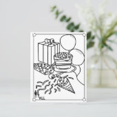 誕生日パーティーのカラーリングページ (スタンド正面)