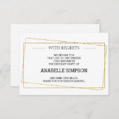 誕生日パーティーのキャンセルのお知らせカード 案内状 (正面/裏面)