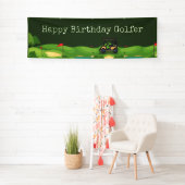 誕生日パーティーのコースのゴルフカート 横断幕 (インサイチュ)