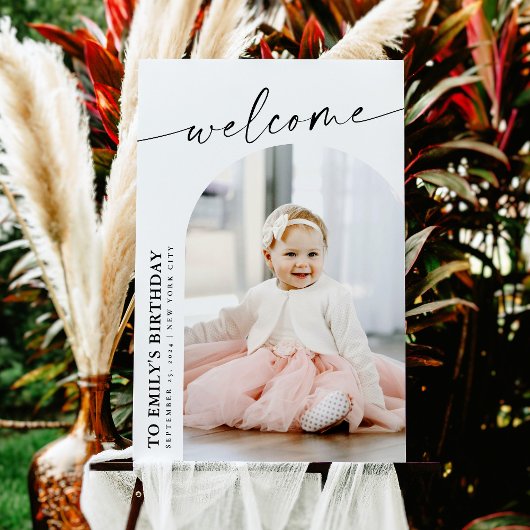 誕生日パーティーのサイン写真ウェルカムサイン ポスター