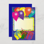 誕生日パーティーのデザイン 招待状 (正面/裏面)